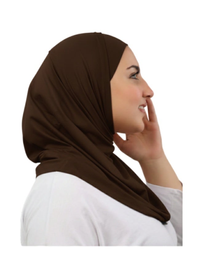 طقم حجاب سوري قطعتين (بندانة مفتوحة + تلبسة) - قطن ليكرا فاخر - ألوان متعددة - Image 2